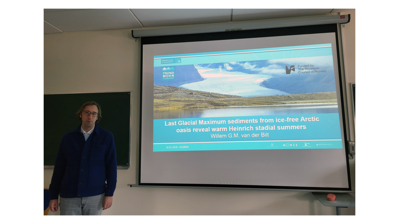 Willem van der Bilt i slajd tytułowy wystąpienia.