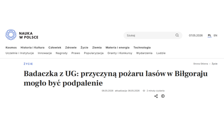Zrzut ekranu ze strony nauka w polsce z tytułem wywiadu