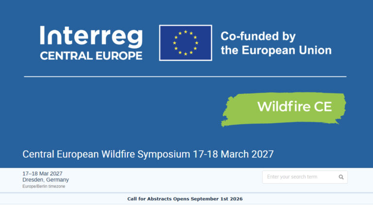Zrzut ekranu ze strony wydarzenia Interreg Widlfire CE