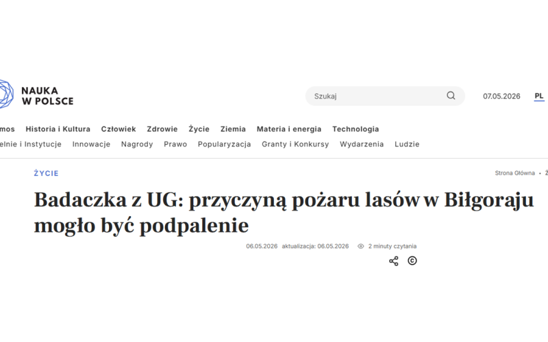 Zrzut ekranu ze strony nauka w polsce z tytułem wywiadu