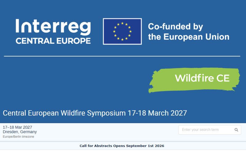 Zrzut ekranu ze strony wydarzenia Interreg Widlfire CE